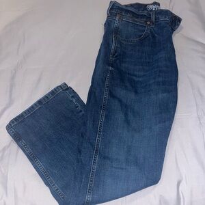 Wrangler Blue Straight Jeans Classic Style, 32x30